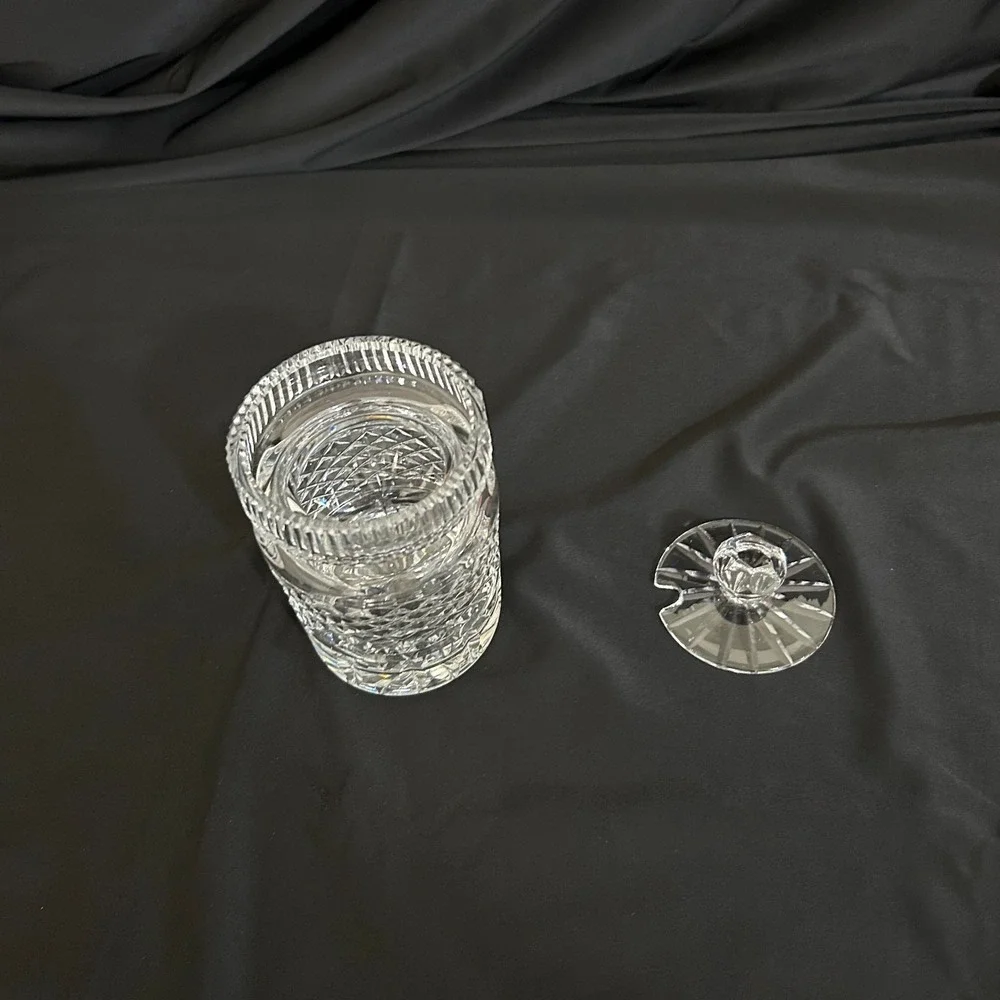Vintage Waterford Castlemaine‎ Cut Crystal Honey Jar With lid Condiments